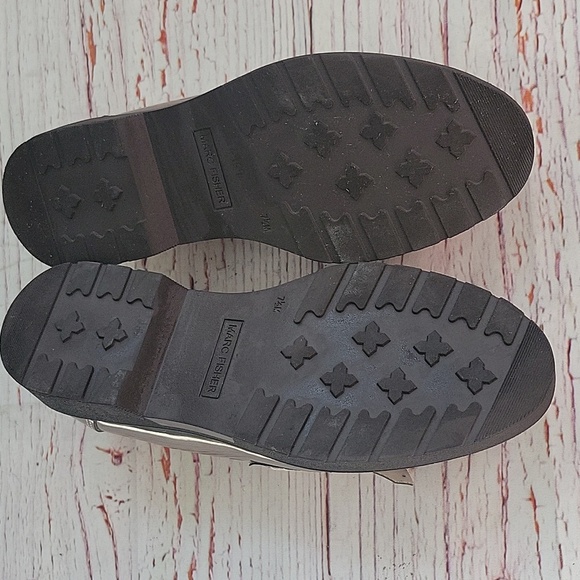 MARC FISHER Johnie Metallic Gray Loafers with Tassels Women's Size 7.5 - Picture 8 of 11